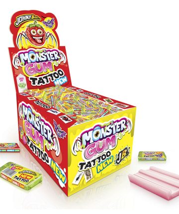 BUBBLE GUM MONSTER TATTOO 5 GR X 200 PZ