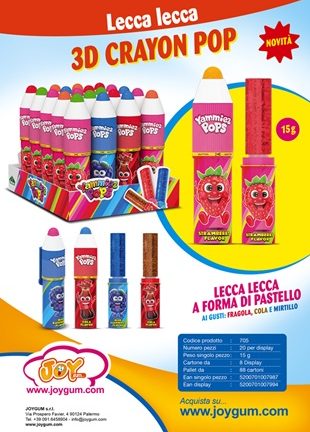 YAMMIEZ CRAYON POP 15 GR X 20 PZ