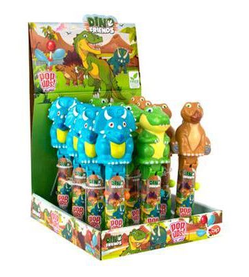 POP UPS LOLLIPOP DINO FRIENDS 10 GR X 12 PZ