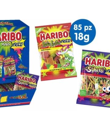 EXPO HARIBO MINIS FRIZZ SPAGH + PASTA X 170 PZ
