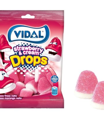 BUSTA VIDAL STRAWBERRY & CREAM DROPS 90 GR X 14 PZ - 1004423