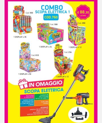 COMBO SCOPA ELETTRICA 760